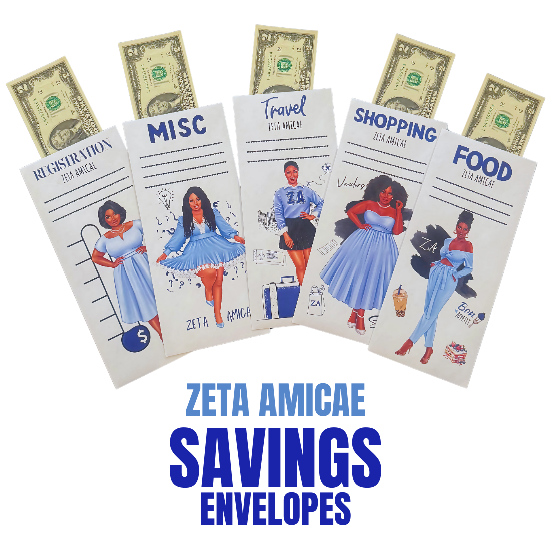 Zeta Amicae Savings Envelopes Set (FREE SHIPPING)