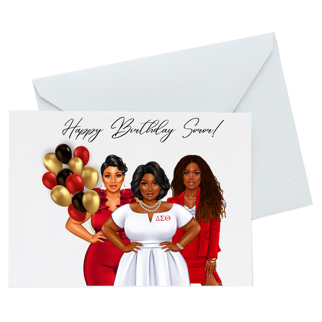 Happy Birthday Soror - DST Card (10) Set Version 2