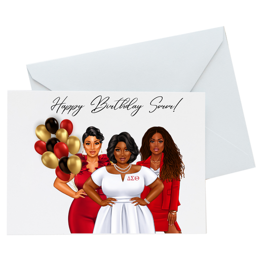 Happy Birthday Soror - DST Card (10) Set Version 2