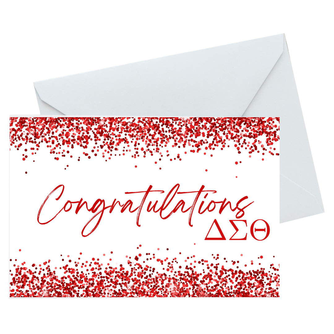 Delta Sigma Theta Congrats Card 1 (10) Set