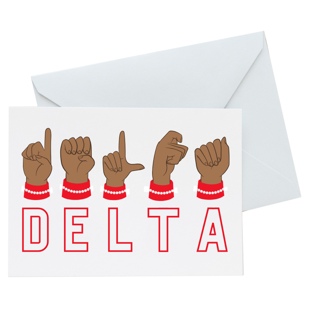 Delta Sign Language Cards (Set of 5)