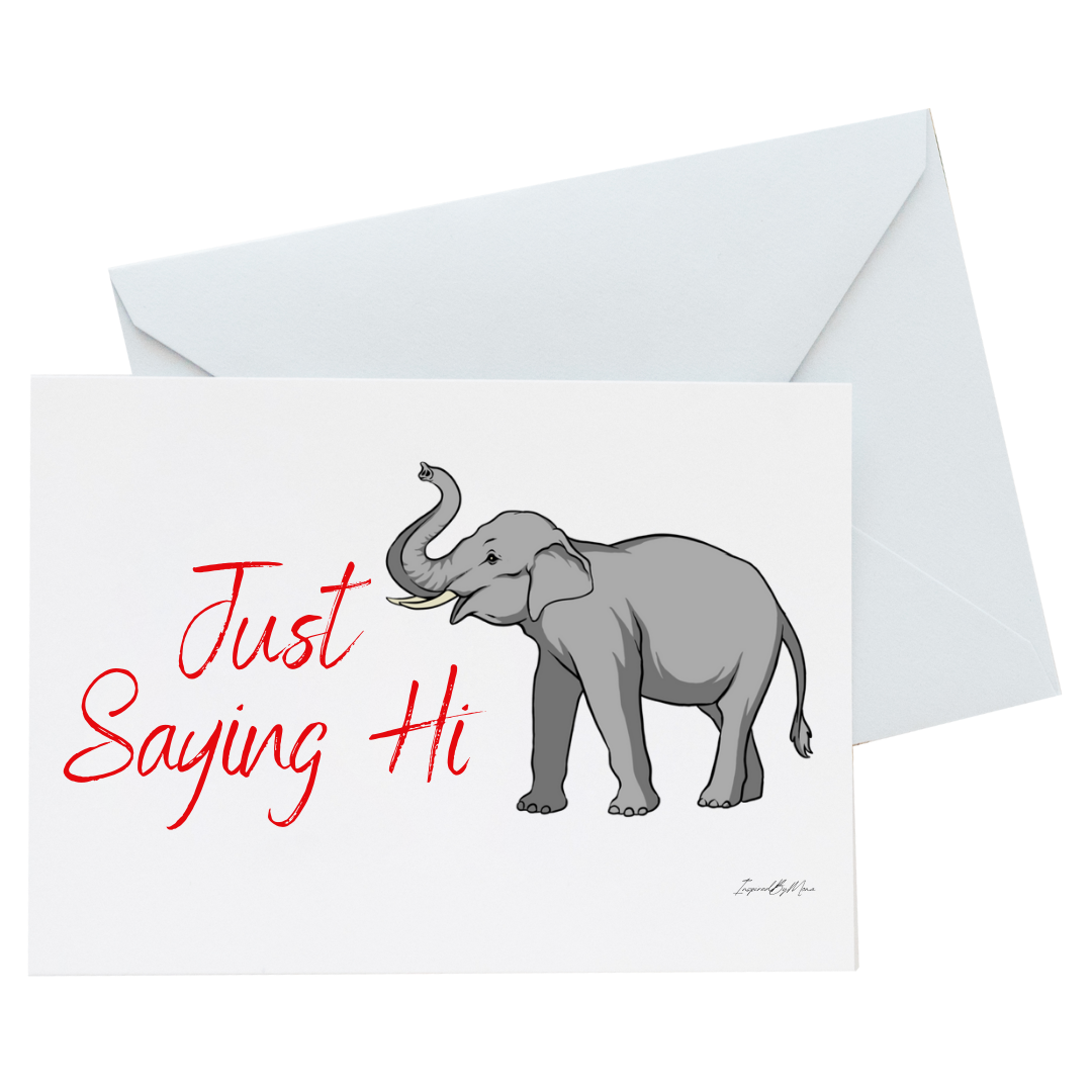 Elephant Just Saying Hi (5) Set - DST Card
