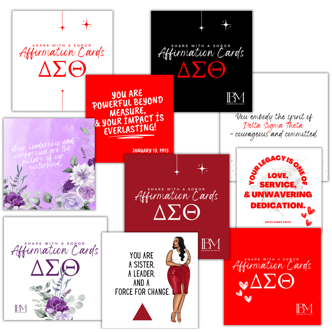 Delta Affirmation Cards (Set of 5)