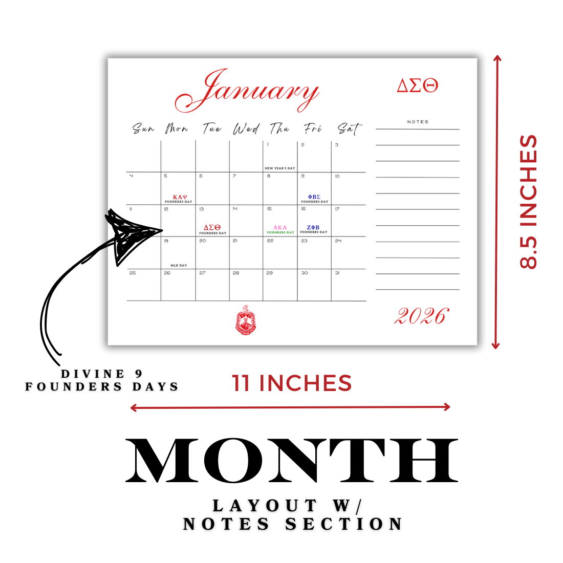 2026 Delta Sigma Theta Calendar