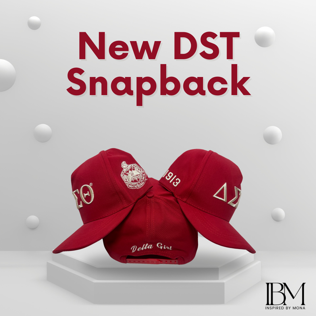 Delta Sigma Theta Snapback Hat – “Delta Girl” Embroidered Cap - FREE SHIPPING