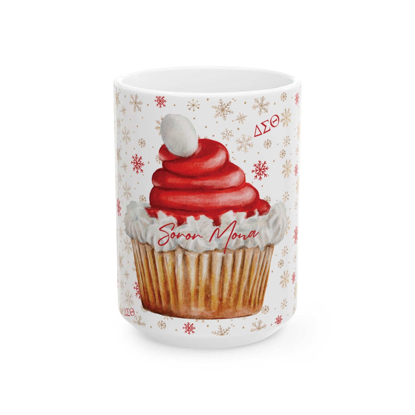 Custom Delta Sigma Theta Holiday Cupcake Mug