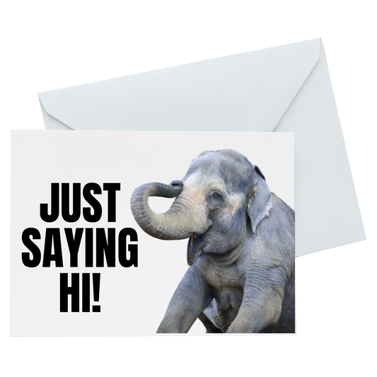 Elephant Just Saying Hi (5) Set - DST Card