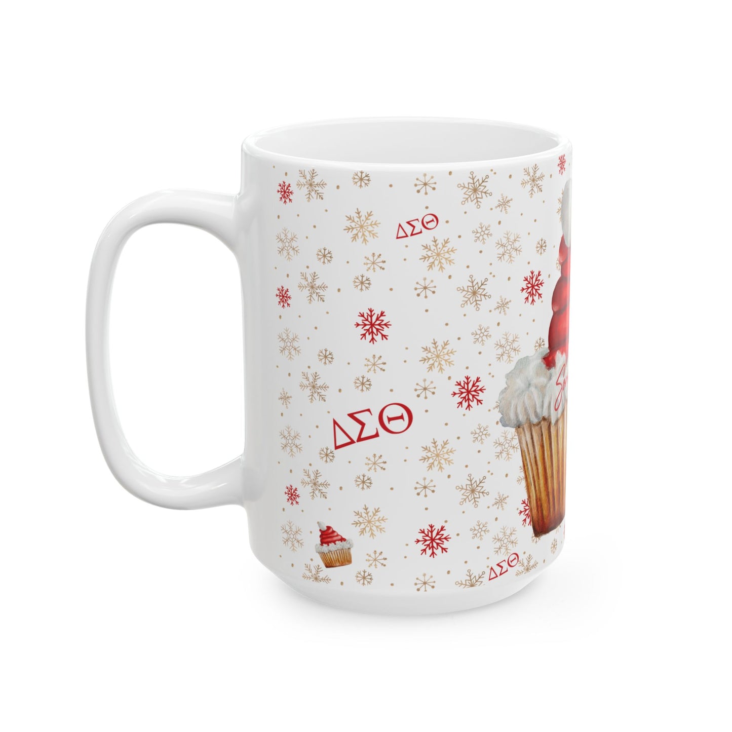 Custom Delta Sigma Theta Holiday Cupcake Mug