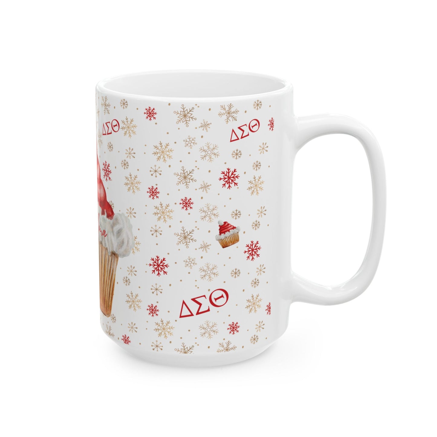 Custom Delta Sigma Theta Holiday Cupcake Mug