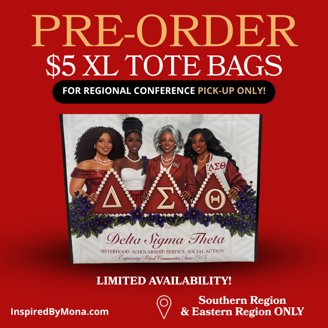 PRE-ORDER $5 XL TOTE BAG - SOUTHERN & EASTERN REGIONAL CONFERENCE PICKUP ONLY!