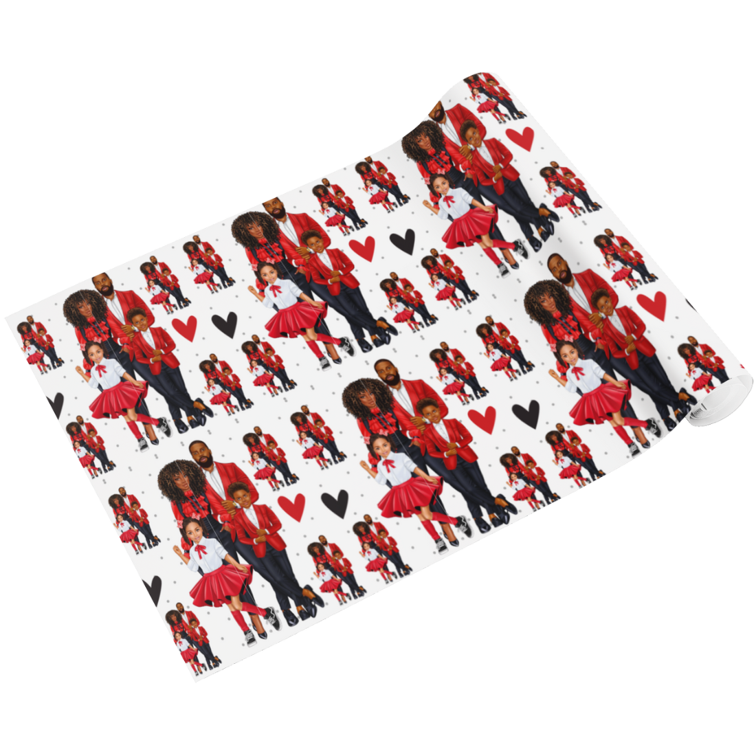 Black Family Wrapping Paper