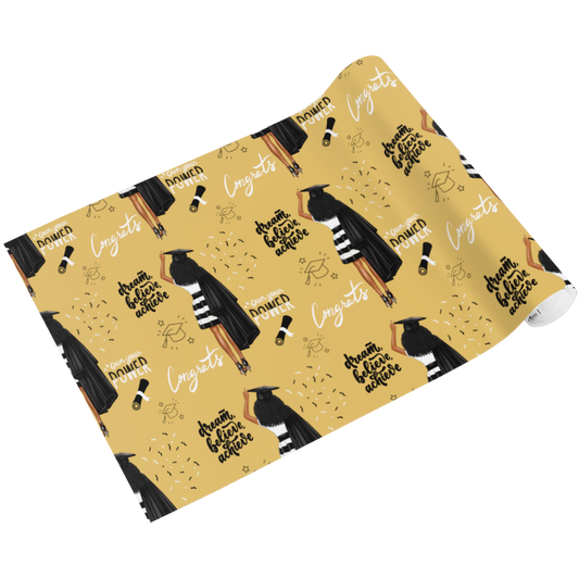 Graduation Wrapping Paper - Black Girl