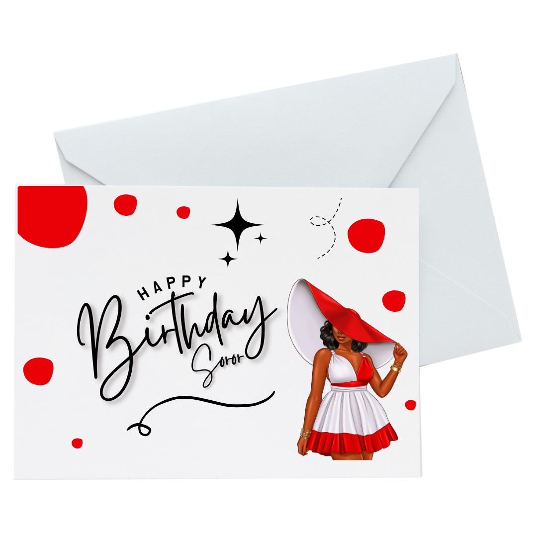 Happy Birthday Soror - DST Card (5) Set Version 3
