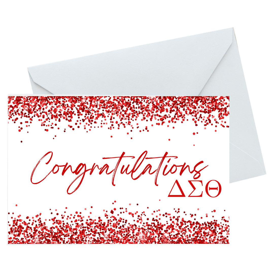 Delta Sigma Theta Congrats Card 1 (5) Set