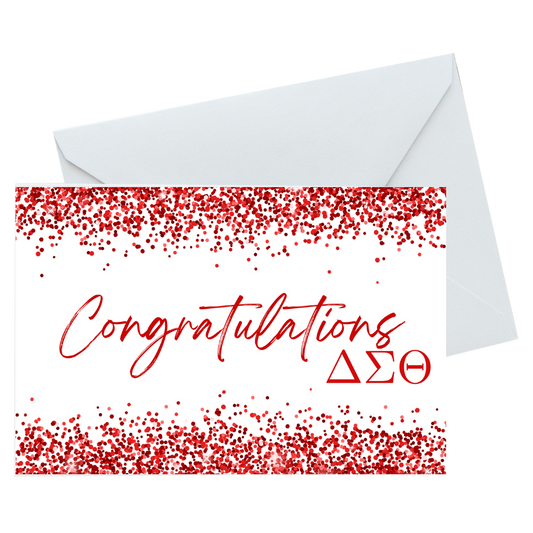 Delta Sigma Theta Congrats Card 1 (5) Set