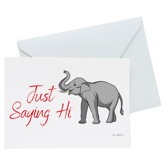 Elephant Just Saying Hi 1 (5) Set - DST Card
