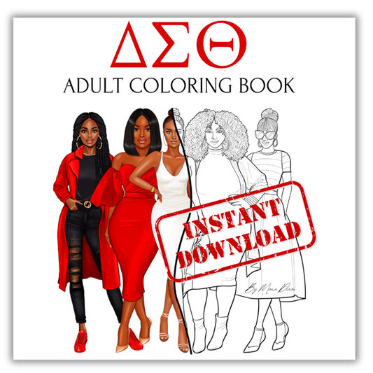 Long Beach Alumnae - DST Coloring Pages (38 Designs) DIGITAL DOWNLOAD/PRINTABLE