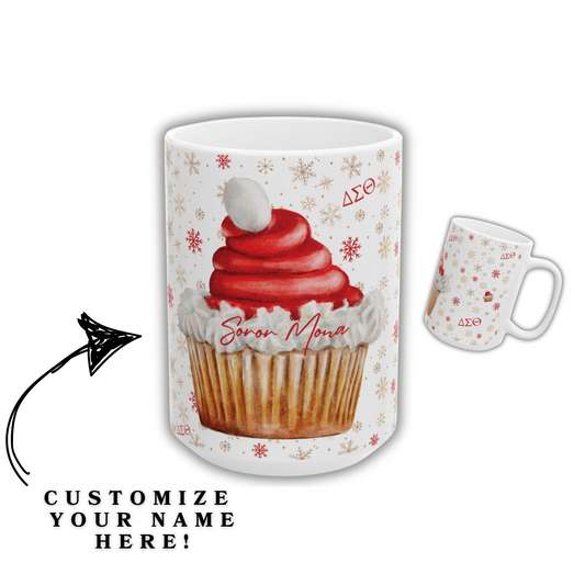 Custom DST Holiday Cupcake Mug - FREE SHIPPING