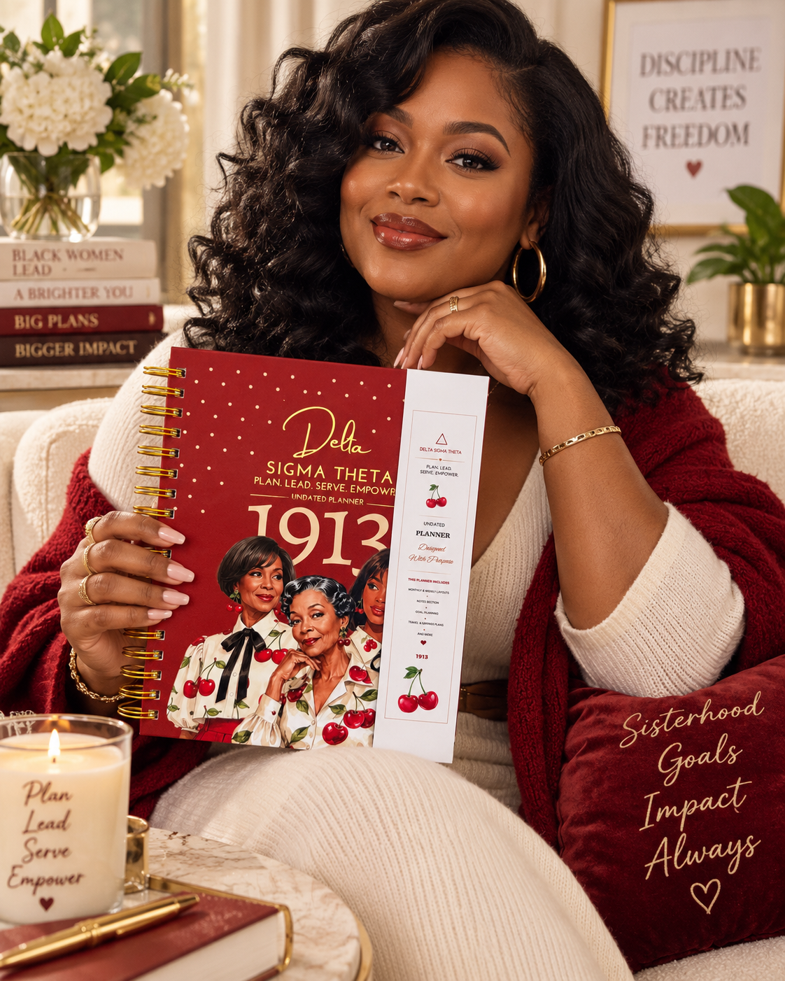 PRE-ORDER BY OCT. 30th Luxury Delta Sigma Theta Undated Planner