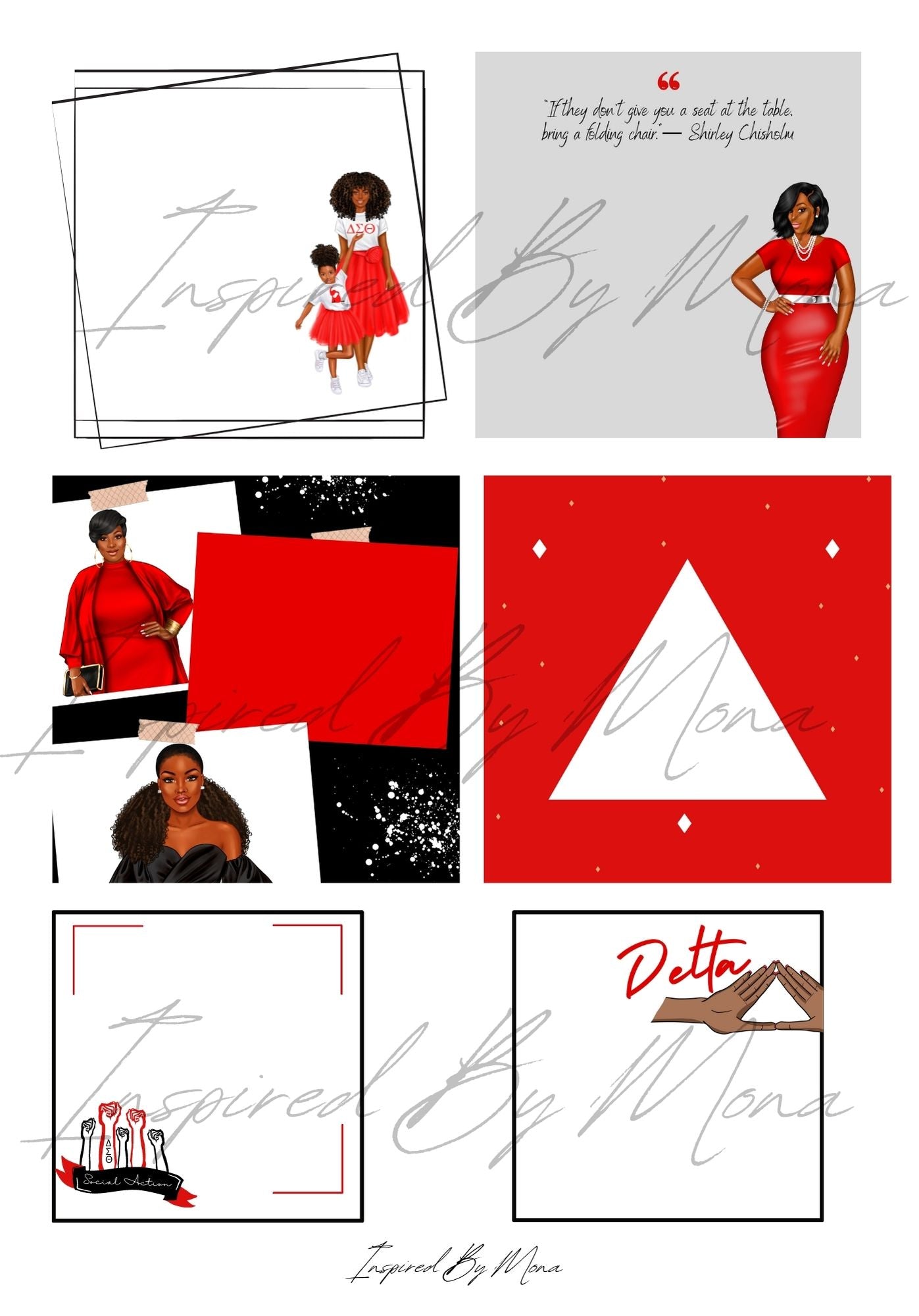 NEW DST Stickers Pack (10 Sheets) - Delta Sigma Theta Stickers Sheet