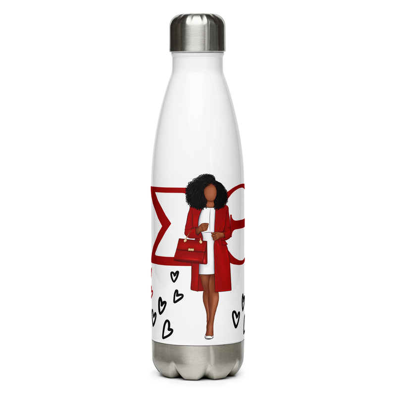 Delta Sigma Theta Hearts - Insulated Water Bottle