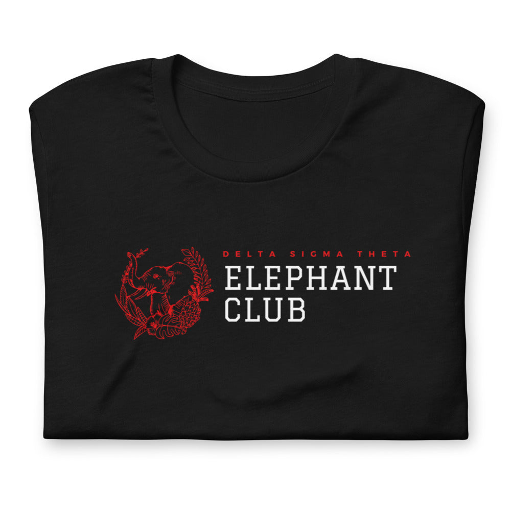 Elephant Club T-Shirt (White & Red)